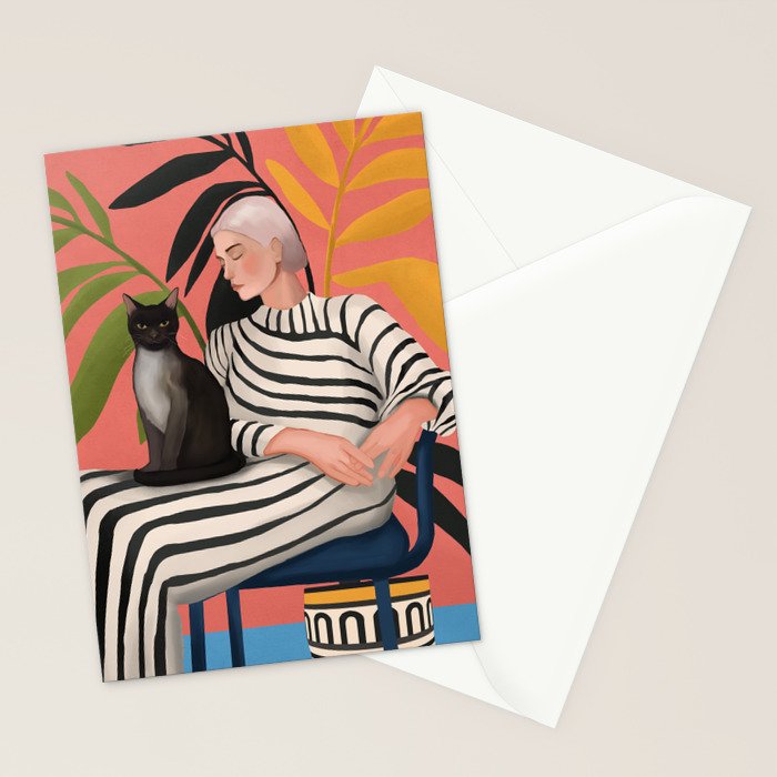 The Cat and the Calm Stationery Card Gallery Image 2
