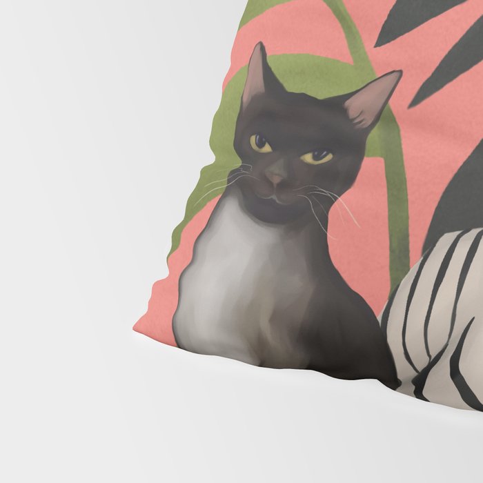 The Cat and the Calm Pillow Sham Gallery Image 4