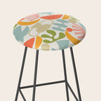 Colorful abstract nature organic shape pattern  Stool Gallery Image 2