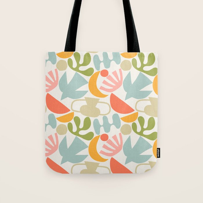 Colorful abstract nature organic shape pattern  Tote Bag Gallery Image 1