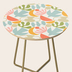 Colorful abstract nature organic shape pattern  Side Table Gallery Image 2