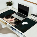 Tuxedo Cat Portrait Desk Mat Gallery Image 2