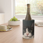 Tuxedo Cat Portrait Wine Chiller Gallery Image 4