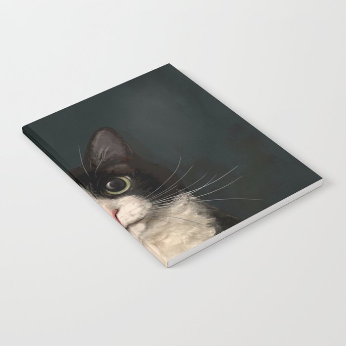 Tuxedo Cat Portrait Notebook Gallery Image 1