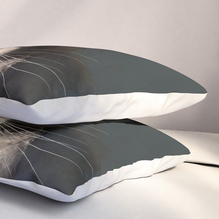 Tuxedo Cat Portrait Pillow Sham Gallery Image 3