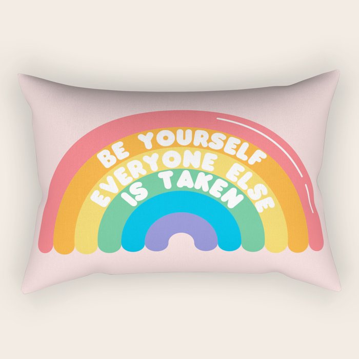 Be Yourself Everyone Rectangular Pillow Gallery Image 2