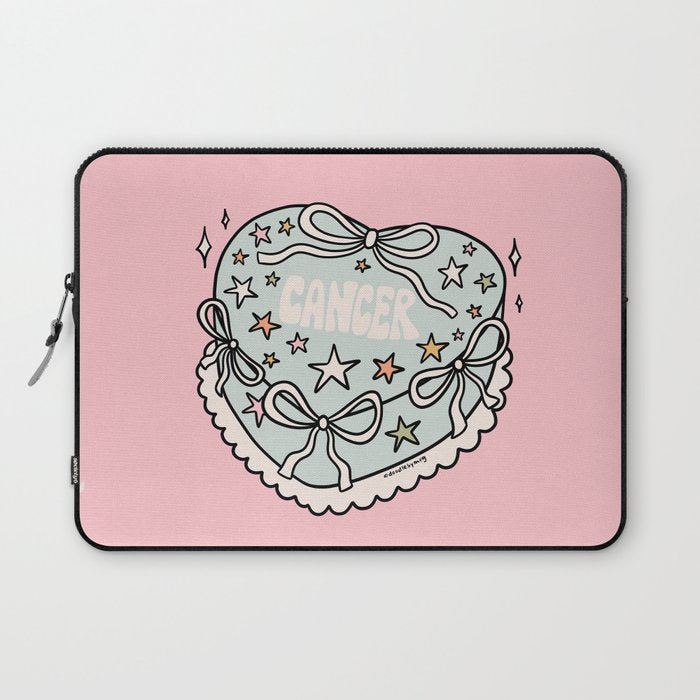Cancer Heart Cake Laptop Sleeve Gallery Image 1
