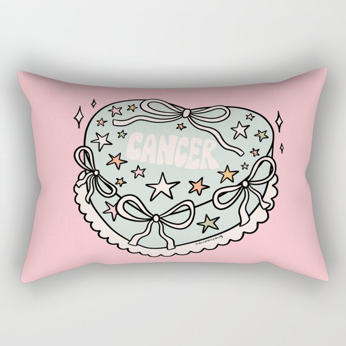 Cancer Heart Cake Rectangular Pillow Gallery Image 1