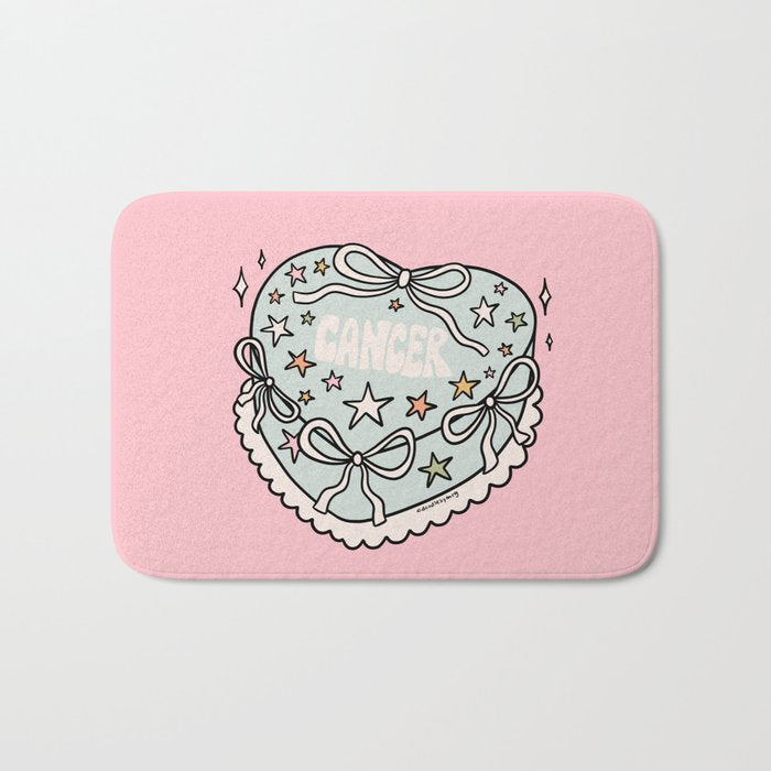 Cancer Heart Cake Bath Mat Gallery Image 1