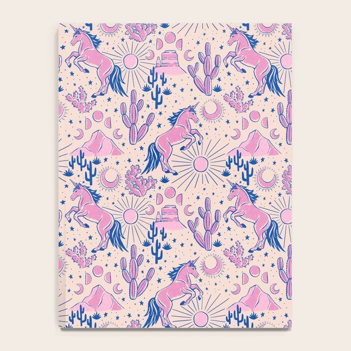 Desert Unicorn - pink and ultramarine  Notebook Gallery Image 4