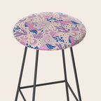 Desert Unicorn - pink and ultramarine  Stool Gallery Image 2