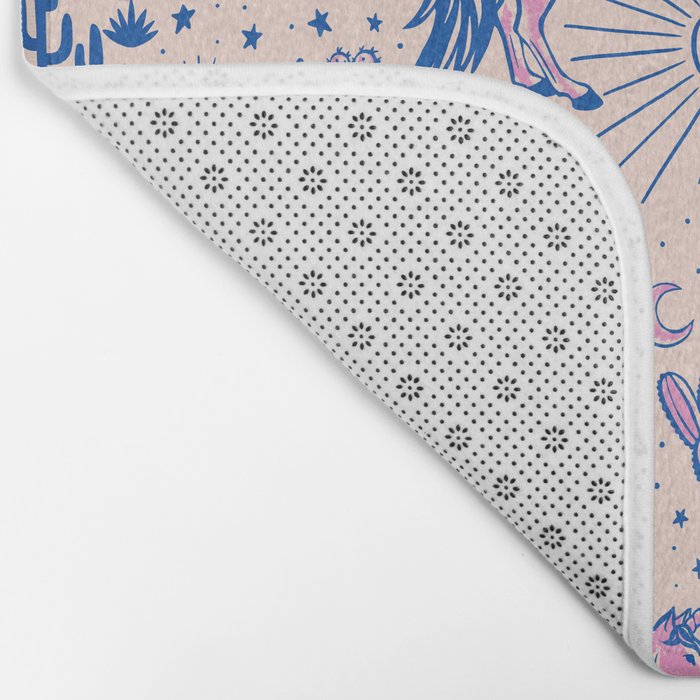 Desert Unicorn - pink and ultramarine  Bath Mat Gallery Image 2