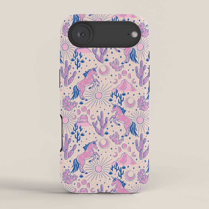 Desert Unicorn - pink and ultramarine  iPhone Case Gallery Image 2