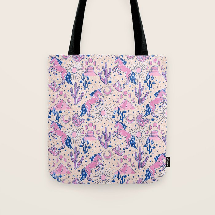 Desert Unicorn - pink and ultramarine  Tote Bag Gallery Image 1