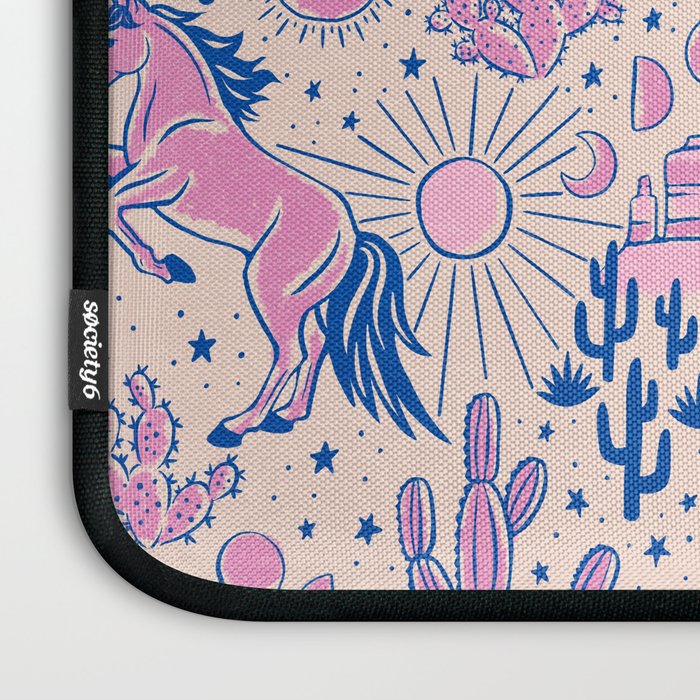 Desert Unicorn - pink and ultramarine  Laptop Sleeve Gallery Image 3