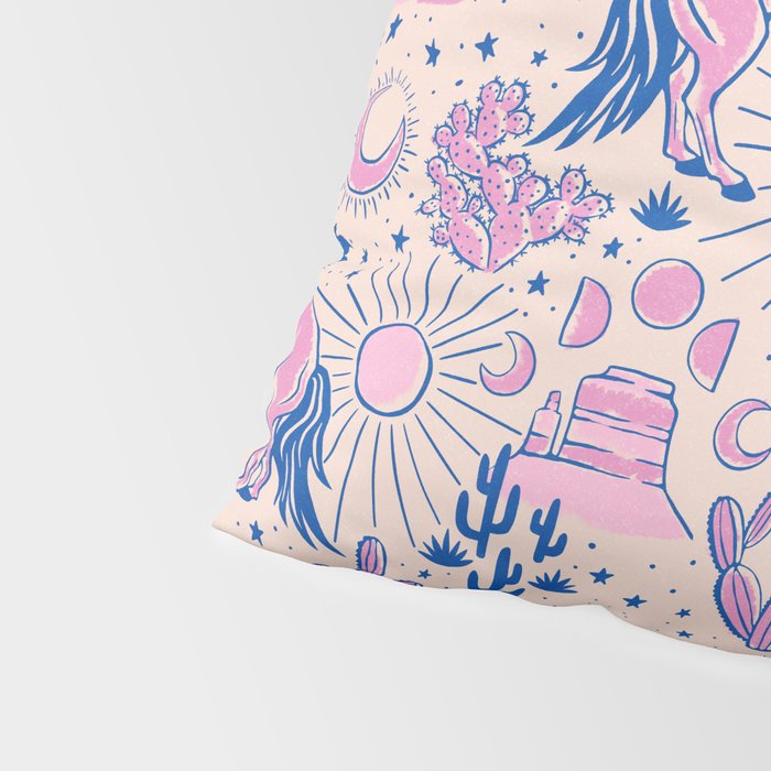 Desert Unicorn - pink and ultramarine  Pillow Sham Gallery Image 4