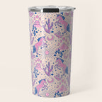Desert Unicorn - pink and ultramarine  Travel Mug Gallery Image 1