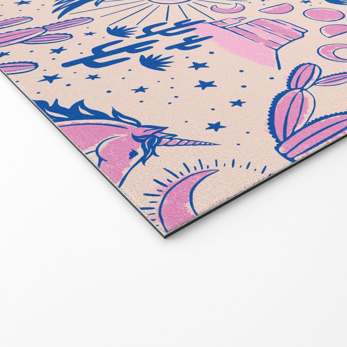 Desert Unicorn - pink and ultramarine  Welcome Mat Gallery Image 2