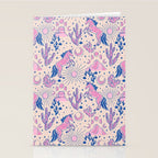 Desert Unicorn - pink and ultramarine  Stationery Card Gallery Image 2