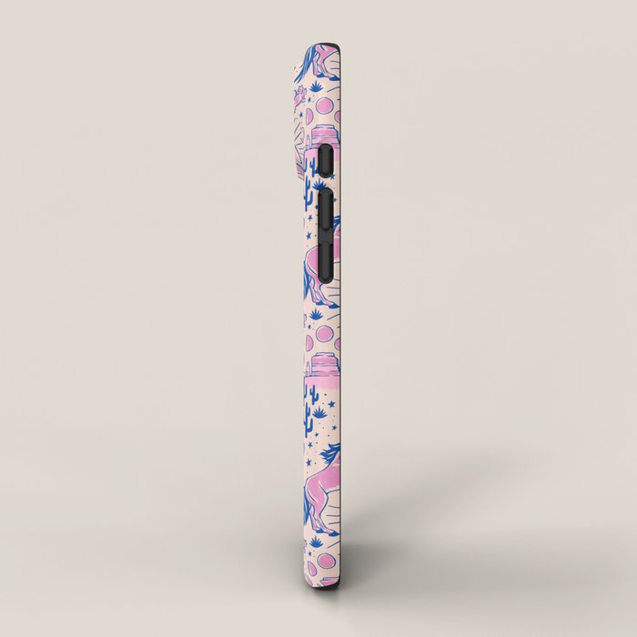 Desert Unicorn - pink and ultramarine  iPhone Case Gallery Image 2