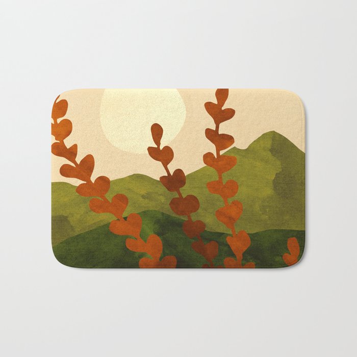 Oahu Morning Impressionist Landscape Painting Bath Mat Gallery Image 1