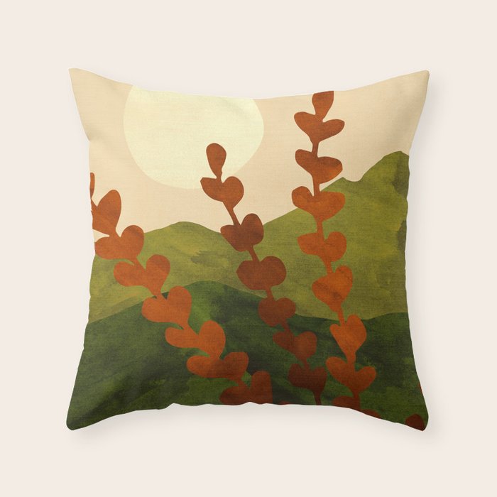 Oahu Morning Impressionist Landscape Painting Throw Pillow Gallery Image 6