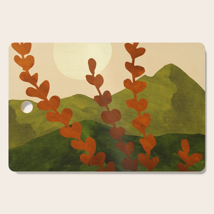 Oahu Morning Impressionist Landscape Painting Cutting Board Gallery Image 1