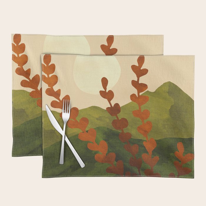 Oahu Morning Impressionist Landscape Painting Placemat Gallery Image 1