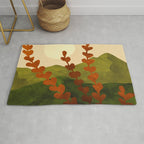 Oahu Morning Impressionist Landscape Painting Rug Gallery Image 1