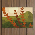 Oahu Morning Impressionist Landscape Painting Outdoor Rug Gallery Image 1