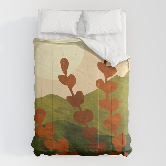 Oahu Morning Impressionist Landscape Painting Comforter Gallery Image 6