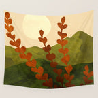 Oahu Morning Impressionist Landscape Painting Wall Tapestry Gallery Image 4