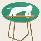 Poodle dog on skateboard Side Table Gallery Image 2
