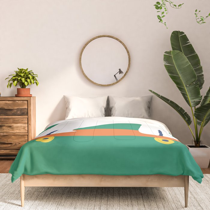 Poodle dog on skateboard Comforter Gallery Image 3