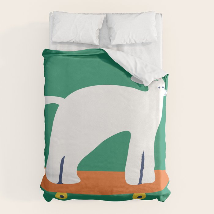 Poodle dog on skateboard Duvet Cover Gallery Image 6