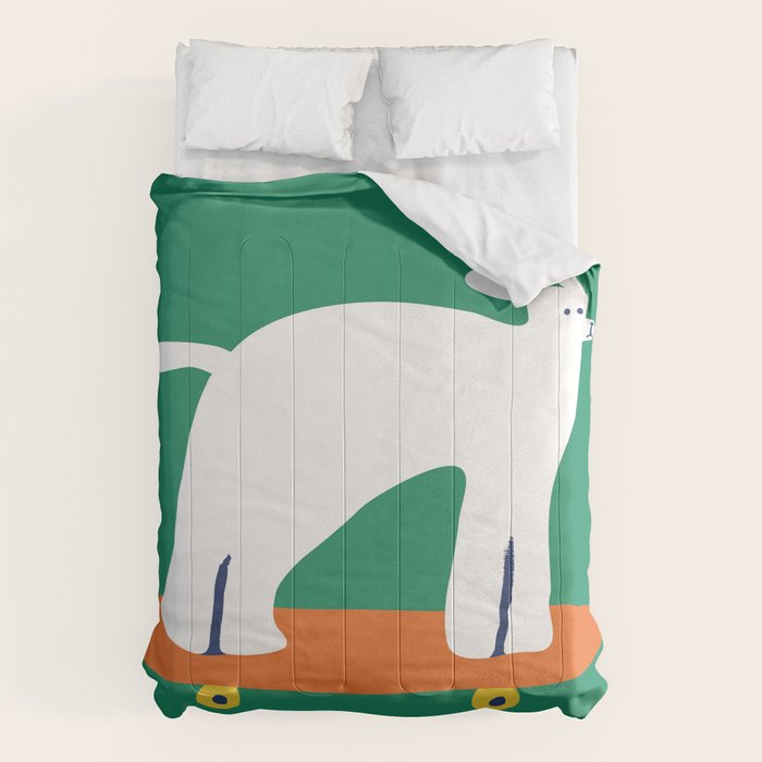 Poodle dog on skateboard Comforter Gallery Image 1