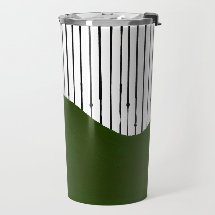 lines and wave (green) Travel Mug Gallery Image 2