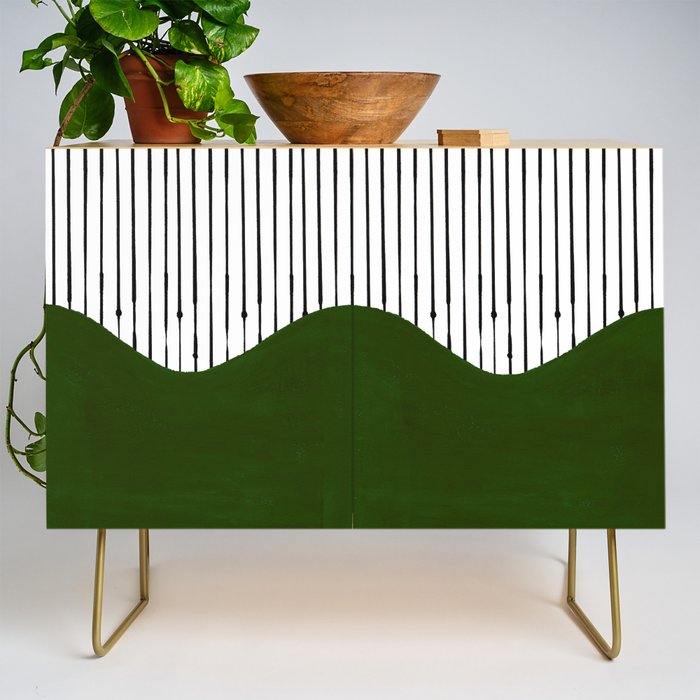 lines and wave (green) Credenza Gallery Image 1