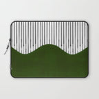 lines and wave (green) Laptop Sleeve Gallery Image 1