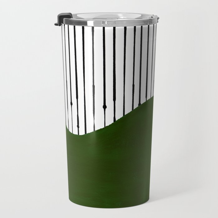 lines and wave (green) Travel Mug Gallery Image 3