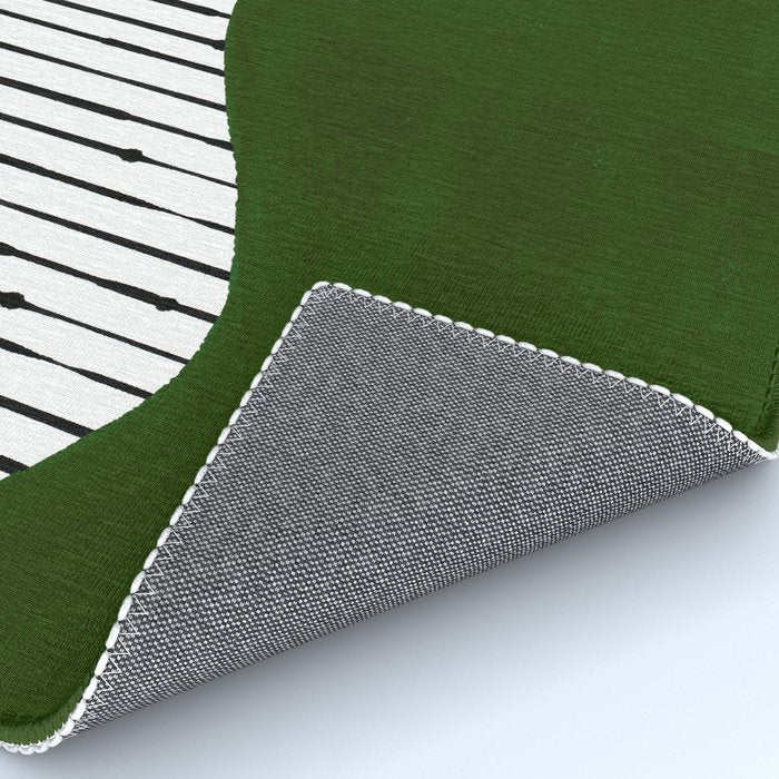 lines and wave (green) Rug Gallery Image 4