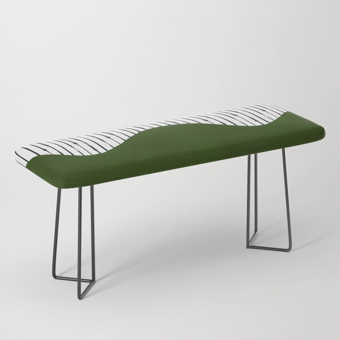 lines and wave (green) Bench Gallery Image 1