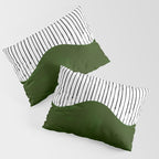 lines and wave (green) Pillow Sham Gallery Image 3
