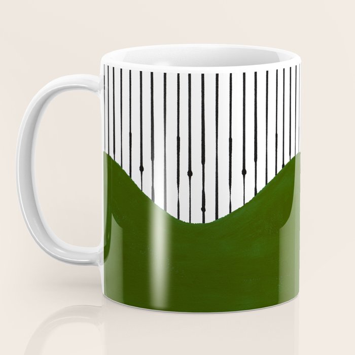lines and wave (green) Coffee Mug Gallery Image 3