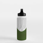 lines and wave (green) Water Bottle Gallery Image 3