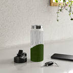 lines and wave (green) Water Bottle Gallery Image 4