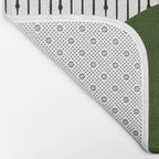 lines and wave (green) Bath Mat Gallery Image 2