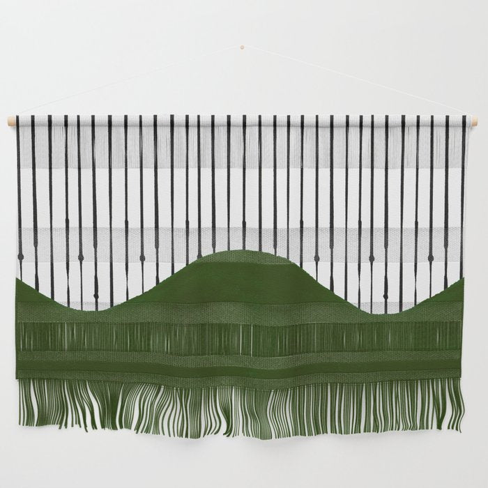 lines and wave (green) Wall Hanging Gallery Image 1