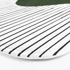 lines and wave (green) Bath Mat Gallery Image 3