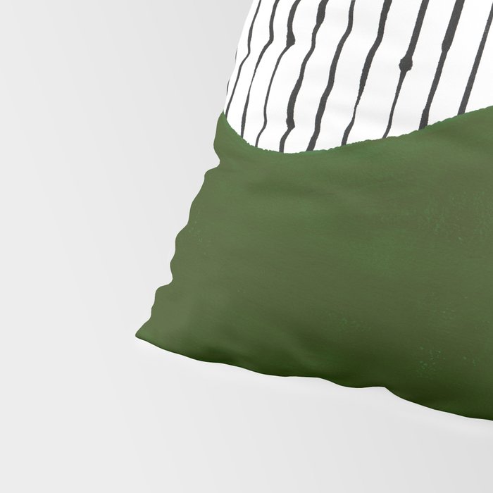 lines and wave (green) Pillow Sham Gallery Image 4